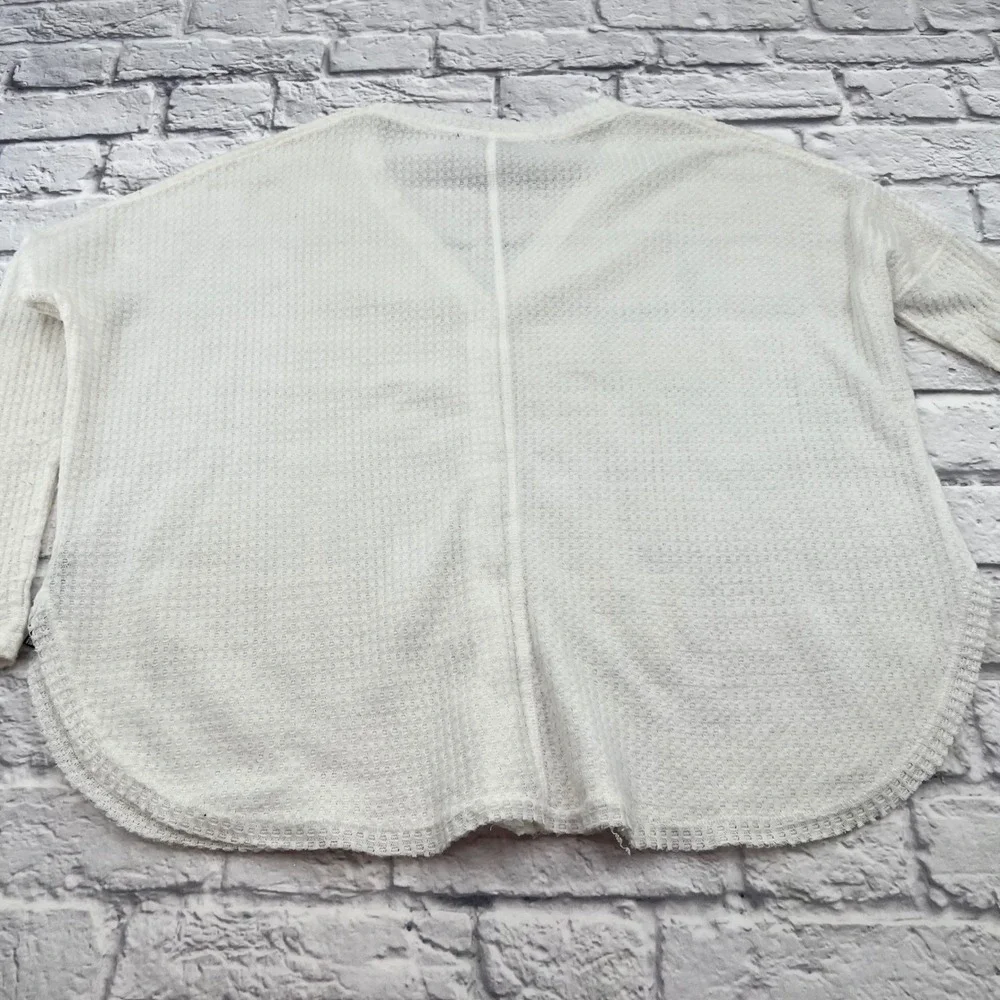 Urban Outfitters Out From Under Thermal Top White Button Front Waffle Knit XS
